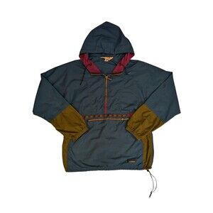 VTG L.L. Bean Windbreaker Anorak Hoodie Purple/ Blue Jacket Medium